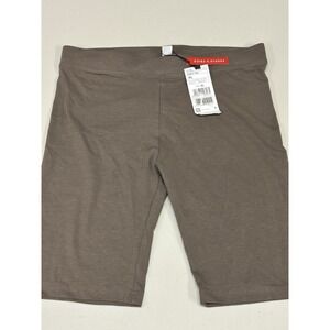 Piazza Italia Women's Taupe Bike Stretch Shorts XL NWT Tight Yoga‎